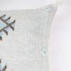 Moroccan Handwoven Cactus Silk Lumbar Pillow 14 x 36 Embroidered cushion