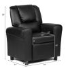 Children PU Leather Recliner Chair with Front Footrest