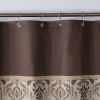 Muwago Sterling Chocolate Farmhouse Style Bathroom Curtain Polyester Waterproof Fabric Bathing Cover Brown Shower Curtain