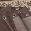 Muwago Sterling Chocolate Farmhouse Style Bathroom Curtain Polyester Waterproof Fabric Bathing Cover Brown Shower Curtain