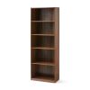 5-Shelf Bookcase with Adjustable Shelves, Rustic Oak