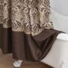 Muwago Sterling Chocolate Farmhouse Style Bathroom Curtain Polyester Waterproof Fabric Bathing Cover Brown Shower Curtain