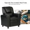 Children PU Leather Recliner Chair with Front Footrest