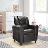 Children PU Leather Recliner Chair with Front Footrest