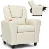 Children PU Leather Recliner Chair with Front Footrest