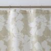 Muwago Vintage White Large Print Shower Curtain Beige Waterproof And Anti-Mould Bathing Partition Curtain Fabric Bathroom Decor