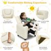 Children PU Leather Recliner Chair with Front Footrest