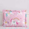 Rainbow Unicorn Bed-in-a-Bag Coordinated Bedding Set, Pink