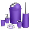 Bathroom Accessories Set 6 Pcs Bathroom Set Ensemble Complete Soap Dispenser Toothbrush Holder