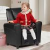 Children PU Leather Recliner Chair with Front Footrest