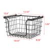 Oceanstar Stackable Metal Wire Storage Basket Set for Pantry, Countertop, Kitchen or Bathroom â€šÃ„Ã¬ Black, Set of 3