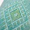 Moroccan Handwoven Cactus Silk Lumbar Pillow 14 x 36 Embroidered cushion