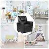 Children PU Leather Recliner Chair with Front Footrest