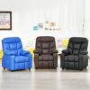 PU Leather Kids Recliner Chair with Cup Holders and Side Pockets