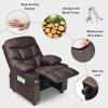 PU Leather Kids Recliner Chair with Cup Holders and Side Pockets