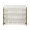 Child Space-Saving Plastic Organizing Racks, White