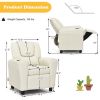 Children PU Leather Recliner Chair with Front Footrest