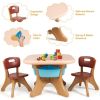 Kids Activity Table and Chair Set Play Furniture with Storage