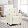 Children PU Leather Recliner Chair with Front Footrest