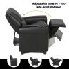 Children PU Leather Recliner Chair with Front Footrest