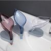 Drain Soap Leaf-Shaped Dish Bar Soap Holder Storage Rack Drain Soap Box for Bathroom Kitchen Sink Suction Cup Installation