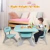 Kids Activity Table and Chair Set Play Furniture with Storage