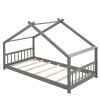 Twin Size House Bed Wood Bed