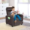 Ergonomic PU Leather Kids Recliner Lounge Sofa for 3-12 Age Group