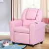 Children PU Leather Recliner Chair with Front Footrest