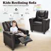 Children PU Leather Recliner Chair with Front Footrest