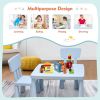 3 Pieces Multi Activity Kids Play Table and Chair Set