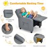 Ergonomic PU Leather Kids Recliner Lounge Sofa for 3-12 Age Group